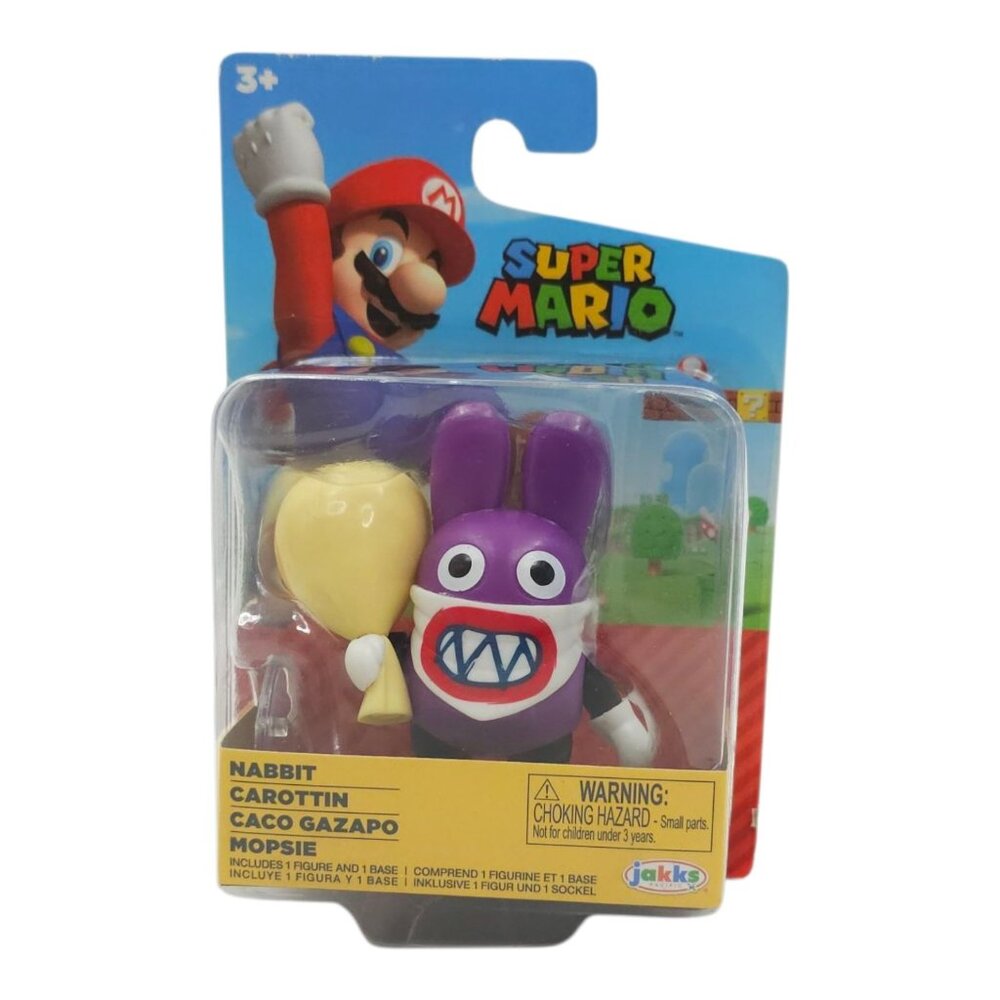 Super Mario Nabbit 2.5" Action Figure READ Nintendo 2022 Jakks Pacific NEW